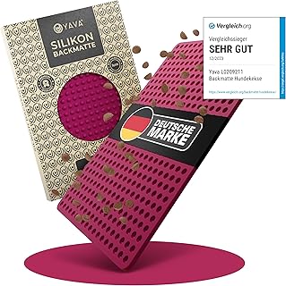 YAVA® Backmatte Hundekekse TESTSIEGER Mini Halbkugel (1cm), Premium Silikon Backmatte für Hunde…