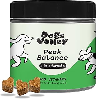 Vitamine für Hunde Peak Balance 90 Stück – Hundeleckerli Nahrungsergänzungsmittel Hund Getreid…