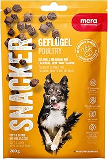 MERA Snacker Geflügel (1 x 200g), getreidefrei, softe Hundeleckerli für Training oder als Snack…