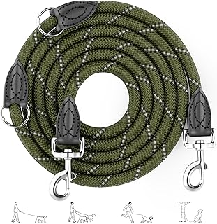Aystkniet 2M Verstellbar Hundeleine für Große und Mittlere Hunde, Robuste Nylon Reflektierende …
