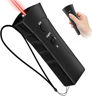 Antibell Ultraschall Gerät, 3-in-1 Anti Bell Gerät Hunde mit Stroboskop Taschenlampe, 30 Fuß H…