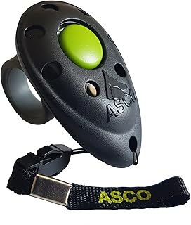 ASCO Finger Clicker, Premium Clicker für Clickertraining, Hunde Katzen Pferde Profi-Clicker, Hun…
