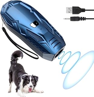 Queenmew Anti Bell Gerät Hunde, Tragbares Ultraschall Antibell Ultraschall Gerät mit Doppelfreq…
