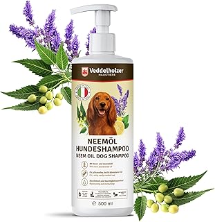 Veddelholzer 500 ml Natürliches Neemöl Hunde Shampoo sanfte Haut- & Fellpflege, lindert Juckrei…
