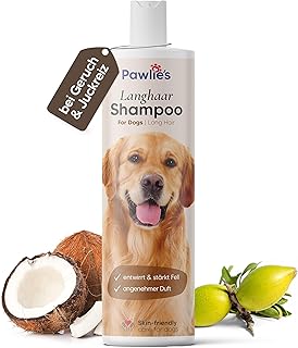 Pawlie’s Hundeshampoo Langhaar zur Fellpflege für bessere Kämmbarkeit | Hundeshampoo gegen Geru…