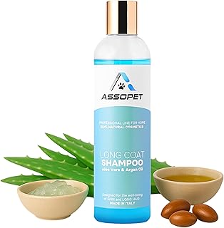 Hundeshampoo Langhaar 250 ml – ASSOPET – Natürliches Entwirrungs-Shampoo mit Bio-Arganöl & …