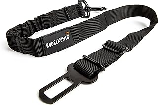 Rudelkönig Hundegurt fürs Auto – Verstellbarer Anschnallgurt – Sicherheitsgurt mit Rückdämpfu…