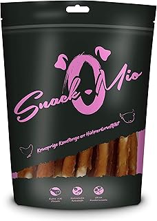 SnackOMio – Premium Hundesnack – Knusprige Kaustange an Hühnerbrustfilet, getreidefrei, 1er …