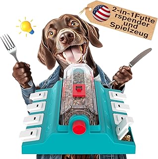 KADTC 2-in-1 Intelligenzspielzeug für große & mittelgroße Hunde – Rollender Leckerli-Spender…