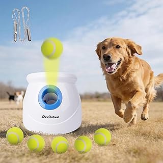 Pet Prime Groß Ballwurfmaschine Hund, Automatischer Ballwerfer für Große Hunde, Wiederaufladba…