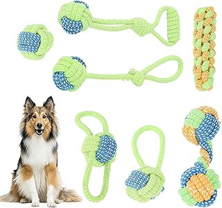 7 Stück Hundespielzeug, Stabiles Haltbares Verdrehtes, Seilspielzeug Zerrspielzeug Hund für Wel…