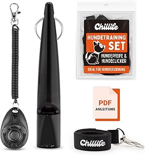 Premium Hundetraining Zubehör Set, bestehend aus Hundepfeife und Hunde Clicker, perfekt für Wel…