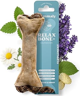 5-in-1 Entspannungs-Kauknochen – Relax Bone+ 1x Kauartikel (12cm) von mammaly – Kaustange aus Rin…