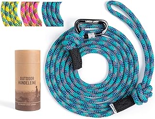 LUCKY LUCY Hundeleine 3m, für mittel & große Hunde (bis 80kg), reflektierend, mit starkem Alumi…