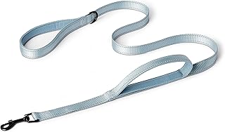 Amazon Basics Beidseitig Reflektierende Hundeleine mit Zwei Gepolsterten Griffen und D-Ring, 180,…