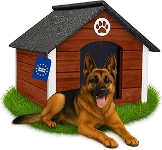 Outentin Hundehütte Outdoor Isoliert – Hundehaus für Große Hund – Winterfest und Wetterfest – …