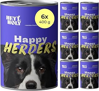HEY HOLY Premium Nassfutter für Hütehunde 100% getreidefrei | 6X 400g Hundefutter für ausgewac…
