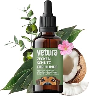 Pflanzlicher Zeckenschutz Spot‑On für Hunde – Repellent mit Saltidin & ätherischen Ölen – Oh…