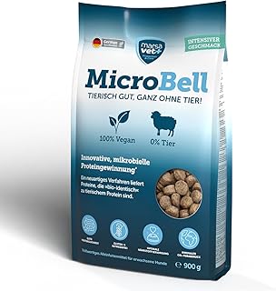 Marsavet Veganes Premium Trockenfutter MicroBell – 900g. Monoprotein-Hundefutter mit mikrobiell…