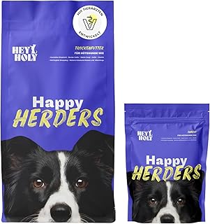 HEY HOLY Set 7 kg Premium Trockenfutter & 1 x 200 g Snacks für Hütehunde 100% getreidefrei | Hu…
