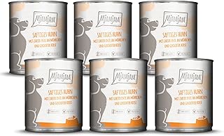MjAMjAM – Premium Nassfutter für Hunde – saftiges Huhn mit zarter Ente an Möhrchen und gekochte…