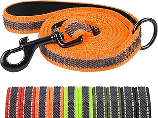 X XBEN Gumierte Hundeleine, Reflektierende 20MM-1,2M Hundeleine mit Bequemem Griff, Strapazierfä…
