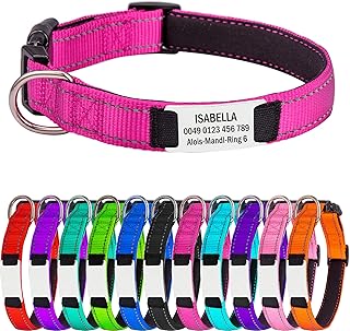 Hundehalsband für Große Hunde, Reflektierend Halsband aus Nylon mit Weichem Neopren Polsterung …