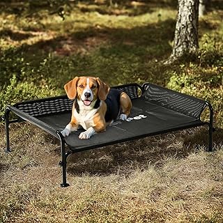 Gardner Pet Hundeliege Outdoor, Erhöhtes Hund Haustierbett, Kühlendes Hundebett für Draußen, …