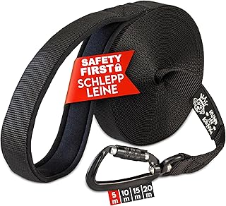 HUND IST KÖNIG Schleppleine 5m für Hunde 12-70kg – Lange robuste Hundeleine mit Griffpolster & …