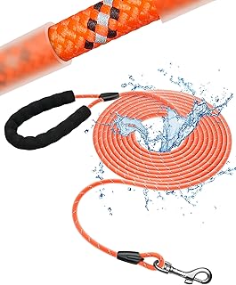 Toozey Schleppleine für Hunde – Wasserdicht & Reflektierend für Sicherheit – Leicht, Stark & Ro…