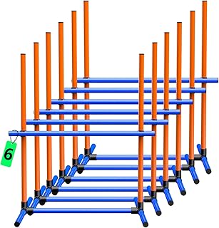 Agility Set Hunde Hürdenset Ausrüstung für Hundetraining mit 6 x Hürden Höhenverstellbar