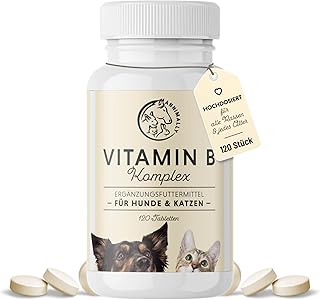 Vitamin B Komplex für Hunde – 120 Tabletten Vorrat für bis zu 4 Monate – Vitamin B hochdosiert …
