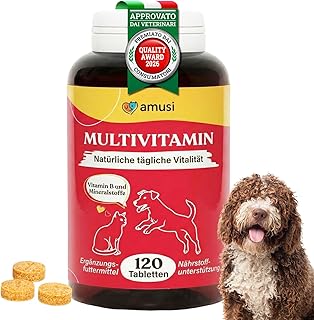 amusi Vitamine für Hunde und Katzen – Multivitamin B Komplex -Ergänzungsfuttermittel mit Vitami…