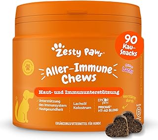Zesty Paws Allergie & Immunität Chews | Nahrungsergänzungsmittel für Hunde | Für eine Gesunde…