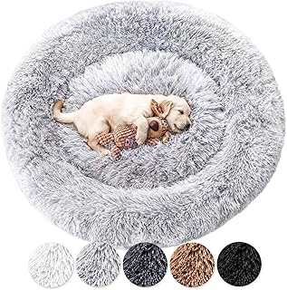 Wahre Tierliebe Hundebett Fluffy Wolke – Das Original, mit waschbarem Bezug Hundekissen, Hundekor…