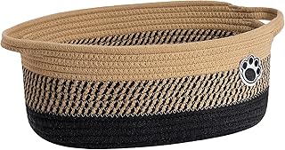 TIMEYARD Hundespielzeugkorb, Geschenkkorb, Aufbewahrungskorb aus Weidengeflecht für Hunde, niedl…