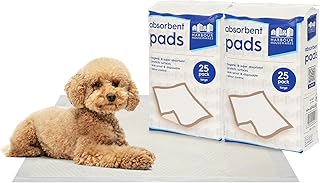 Harbour Housewares Groß Einweg-Trainingsunterlagen für Welpen & Hunde – 60x60cm – 50x Saugstark…