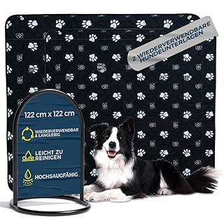 EZwhelp 4-lagige PIPI Matten für Hunde | Waschbar und Wasserfest | rutschfeste Inkontinenzunterl…