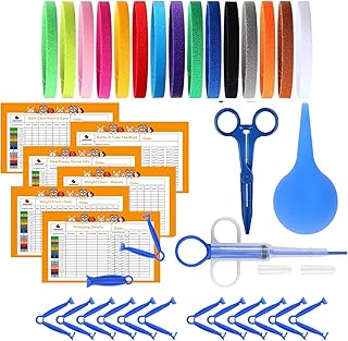 Welpen Wurfkits: Geburts- und Starter-Set inklusive 15 Welpenbändchen, Aufzeichnungsbögen, Pinz…