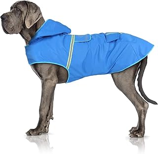 Bella & Balu Hunderegenmantel – Wasserdichter Hundemantel mit Kapuze und Reflektoren für trocken…