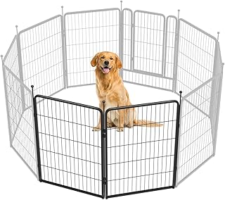 fxw Hundeauslauf für Innenbereich, Garten, Wohnmobil Camping, 100cm,2 Paneele für Mittlere & Gr…