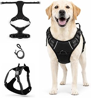 Hundegeschirr Mittelgroße Hunde, Verstellbares Anti Zieh Geschirr für Hun mit Griff Reflektorst…