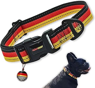 Hundehalsband für mittelgroße und große Hunde, 2,1 mm Materialstärke, reflektierend, stufenlo…