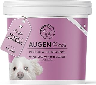 Annimally Augenpads Hund & Katze – 100x Augenpads zum Tränenflecken beim Hund entfernen und zur …