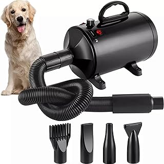 Hundefön Hundetrockner, 2800W Profi Blower hundefön, Einstellbare Geschwindigkeit und Wärme, P…