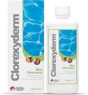 Clorexyderm 4% Shampoo für Hunde, Katzen & Pferde | Tiefenreinigung & Fellpflege | Unterstützt …