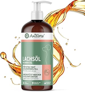VERGLEICHSSIEGER SEHR GUT 2025 AniForte Lachsöl Hunde 1 Liter – Reich an Omega 3 & 6, Fischöl…