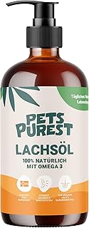 Pets Purest Lachsöl für Hunde & Katzen 1000ml – Reines Norwegisches Lachsöl mit Omega 3-6-9 …