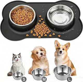 Futternapf Hunde Katzen, Fressnapf Hundenapf Kleine Hunde Napfset, Edelstahl Katzenapf Wassernapf…