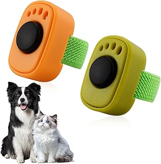 Dongcill Klicker Hund,2er-Set Fingerring Clicker Hundetraining,Mini Clicker für Haustiertraining…